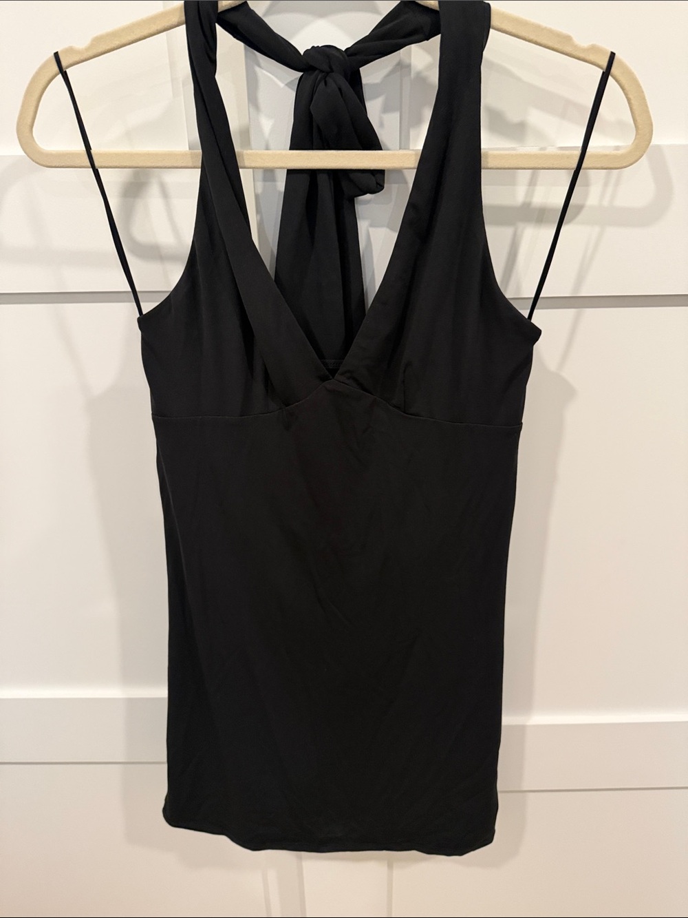 Abercrombie & Fitch Black Tie-Back Halter Cami